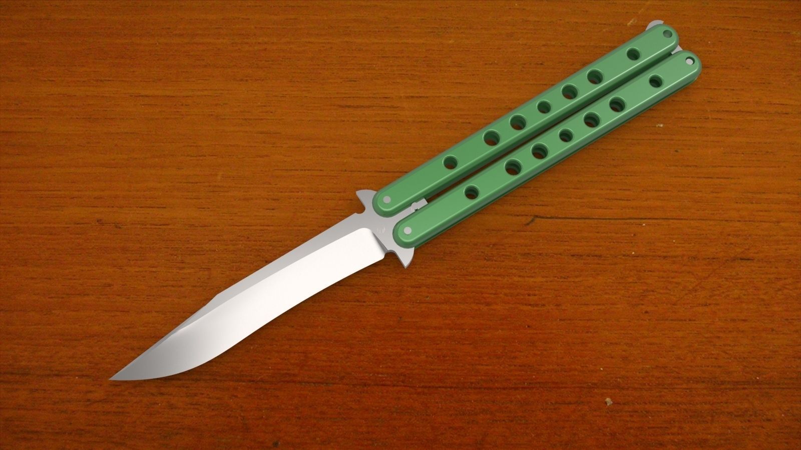 Butterfly Knife Balisong Free 3D Model stl CGTrader