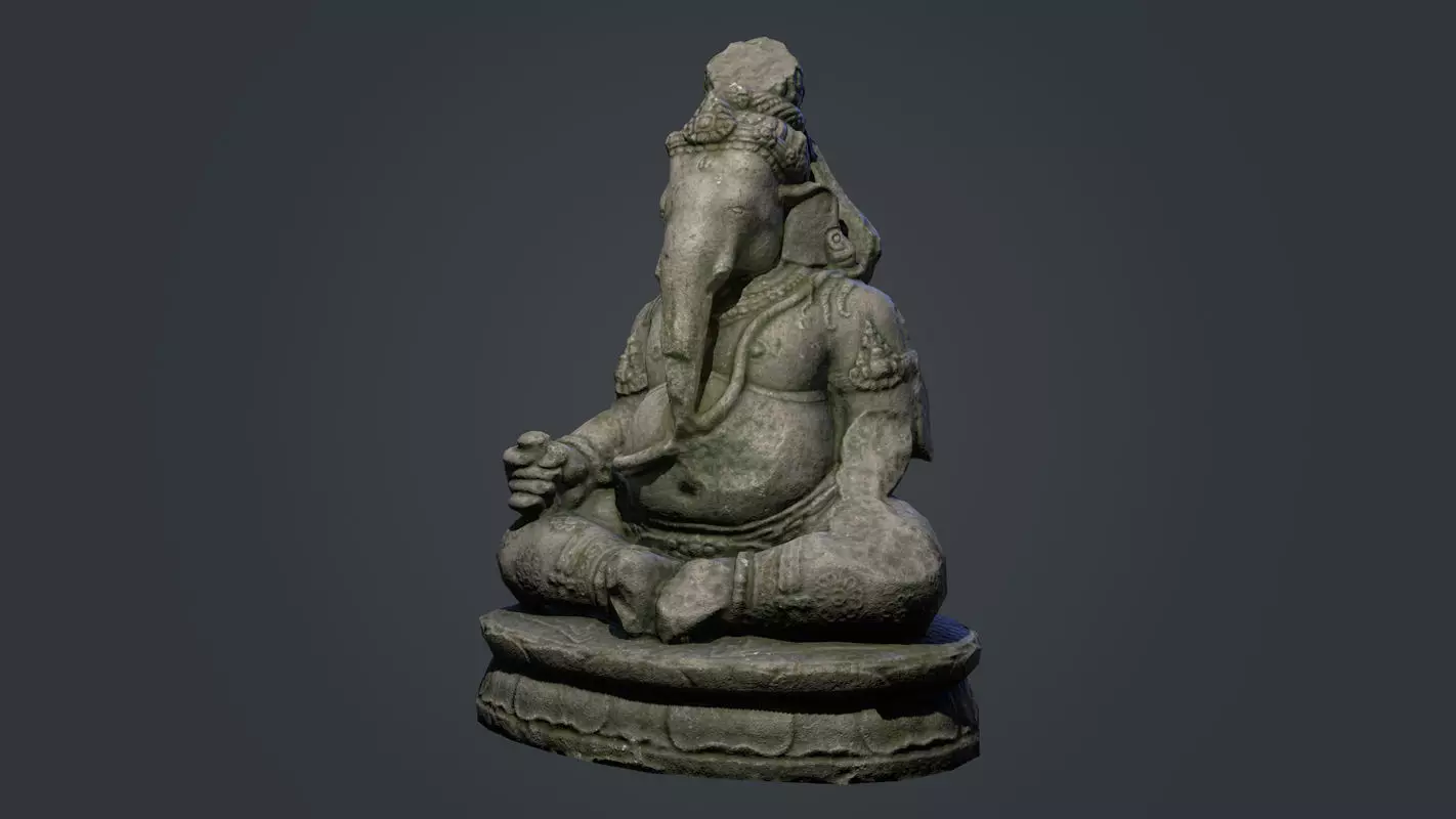 Ancient Statue 02 Low-poly 3D model