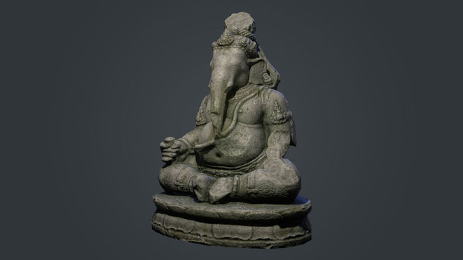 Ancient Statue 02 Low-poly 3D model