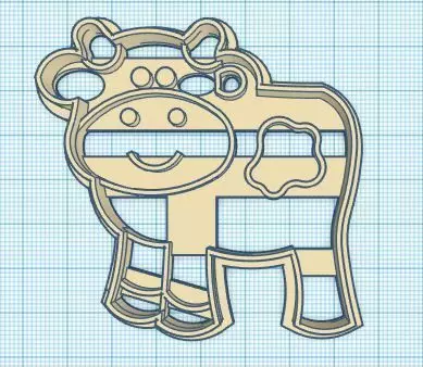 Farm Animals Pig Horse Cow Sheep Chik Cookie Cutter Set 3D print model