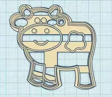 Farm Animals Pig Horse Cow Sheep Chik Cookie Cutter Set