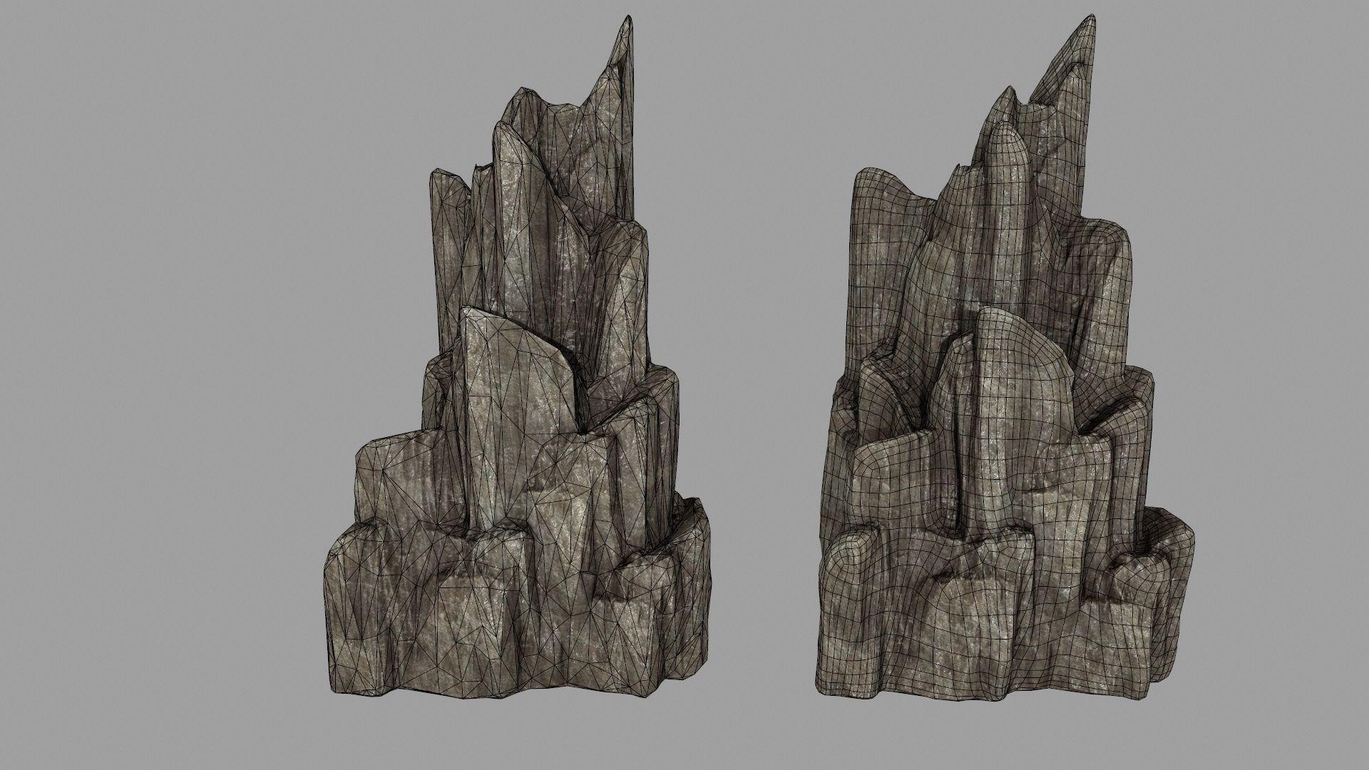 rocks set 01 Low-poly 3D model_2