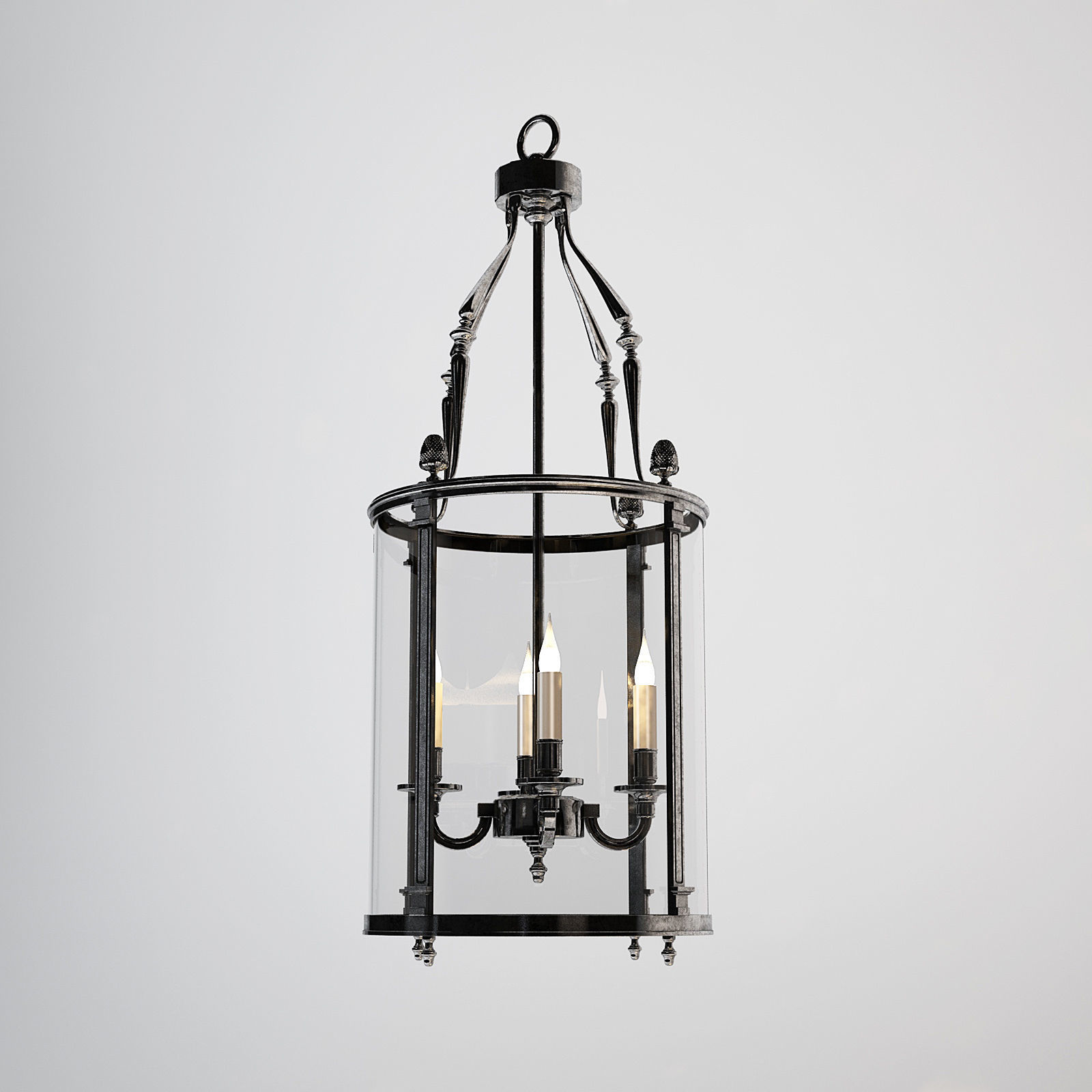 Broze DArt Francais Lantern 3D model_1
