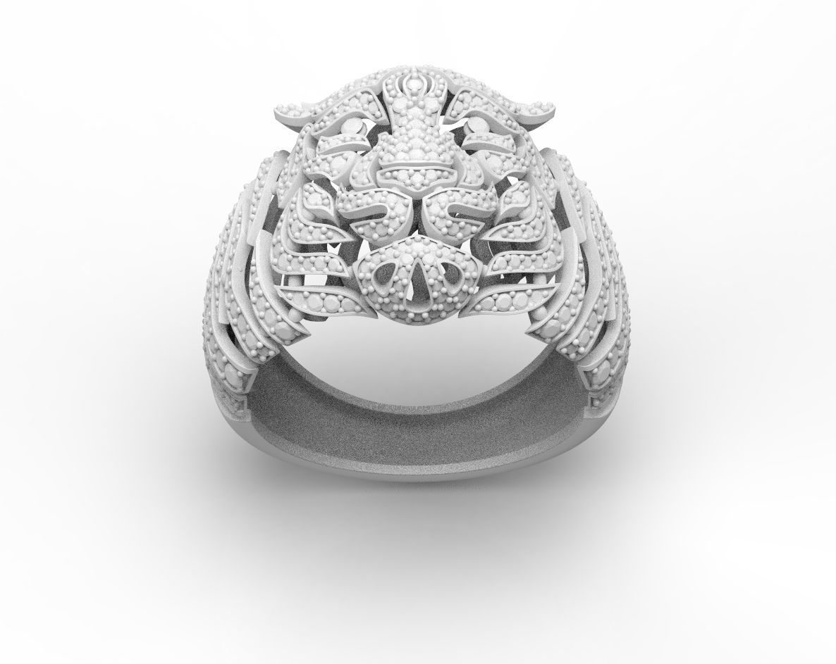 180730 R Big Cat ring 3D print model_5
