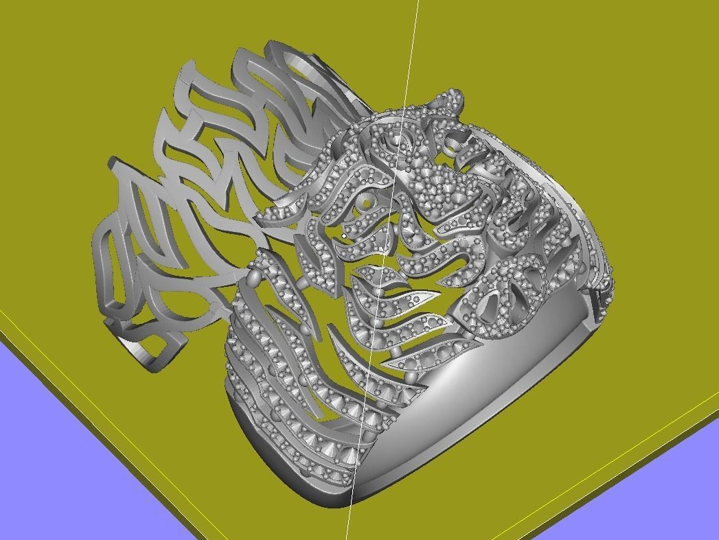 180730 R Big Cat ring 3D print model_10