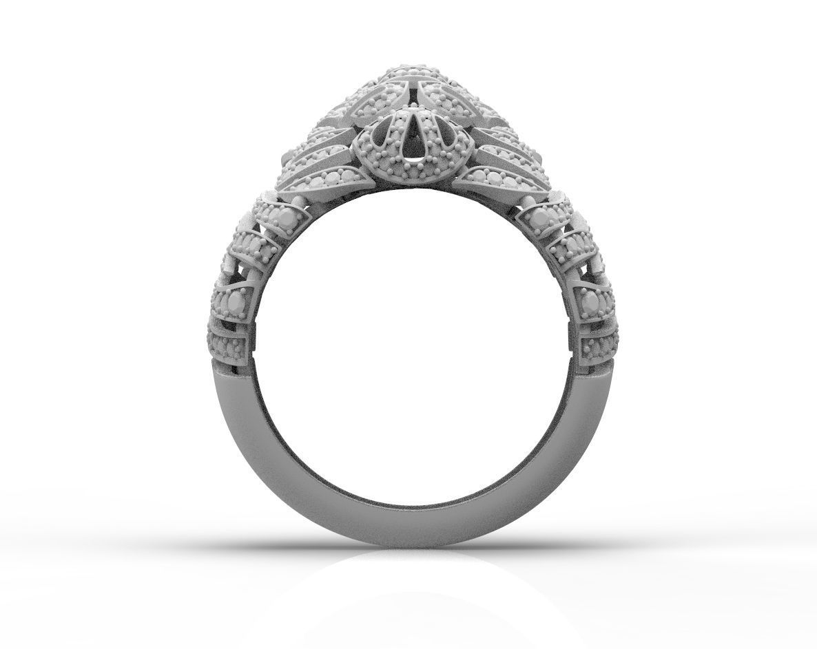 180730 R Big Cat ring 3D print model_1