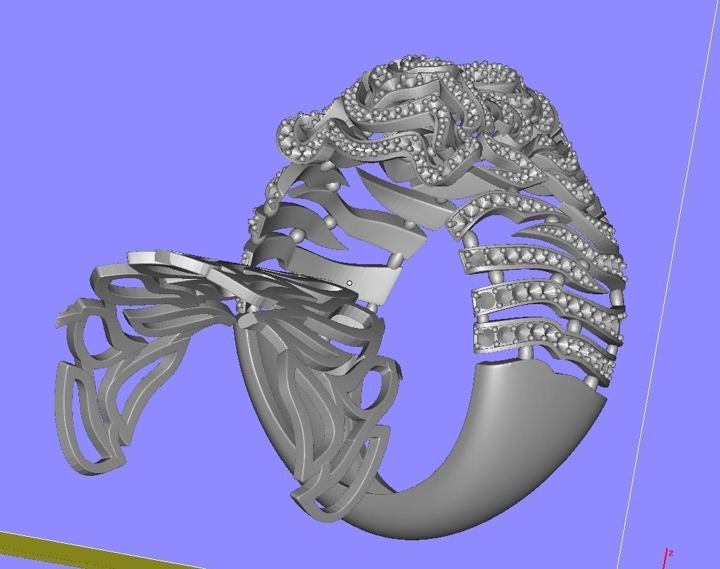 180730 R Big Cat ring 3D print model_11