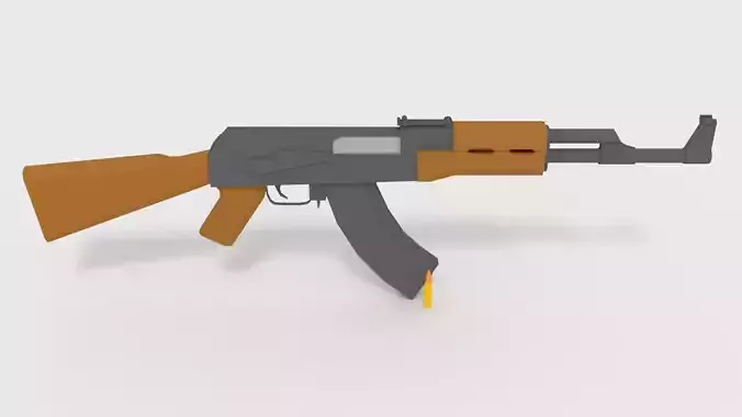 Low-Poly AK-47 GameReady ak - rifle