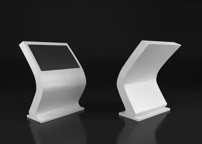 Simple white infokiosk