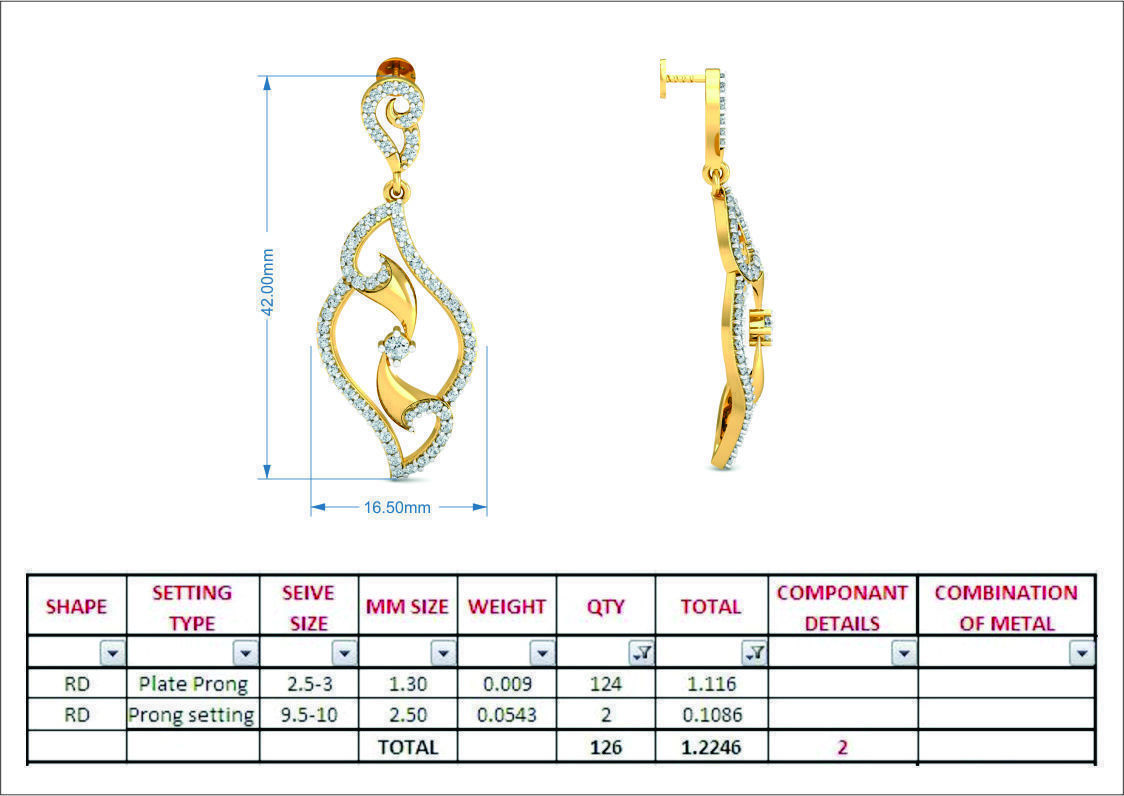 BULK-STL-EARRING 96 Files 3D print model_30