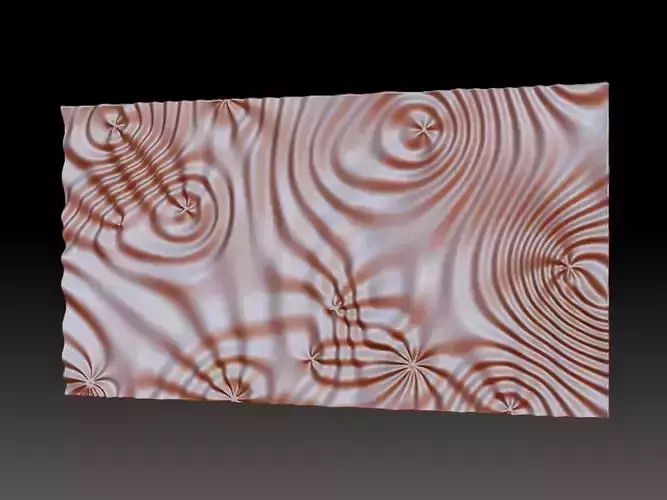 Flow 6369 wavy 3D relief for CNC milling