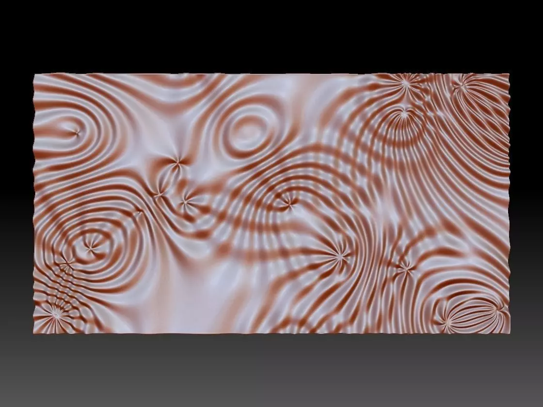 Flow 6370 wavy 3D relief for CNC milling 3D print model