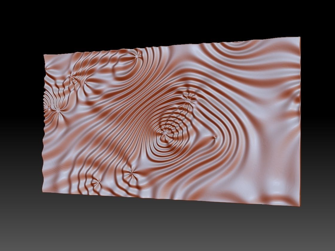 Flow 6371 wavy 3D relief for CNC milling 3D print model_4