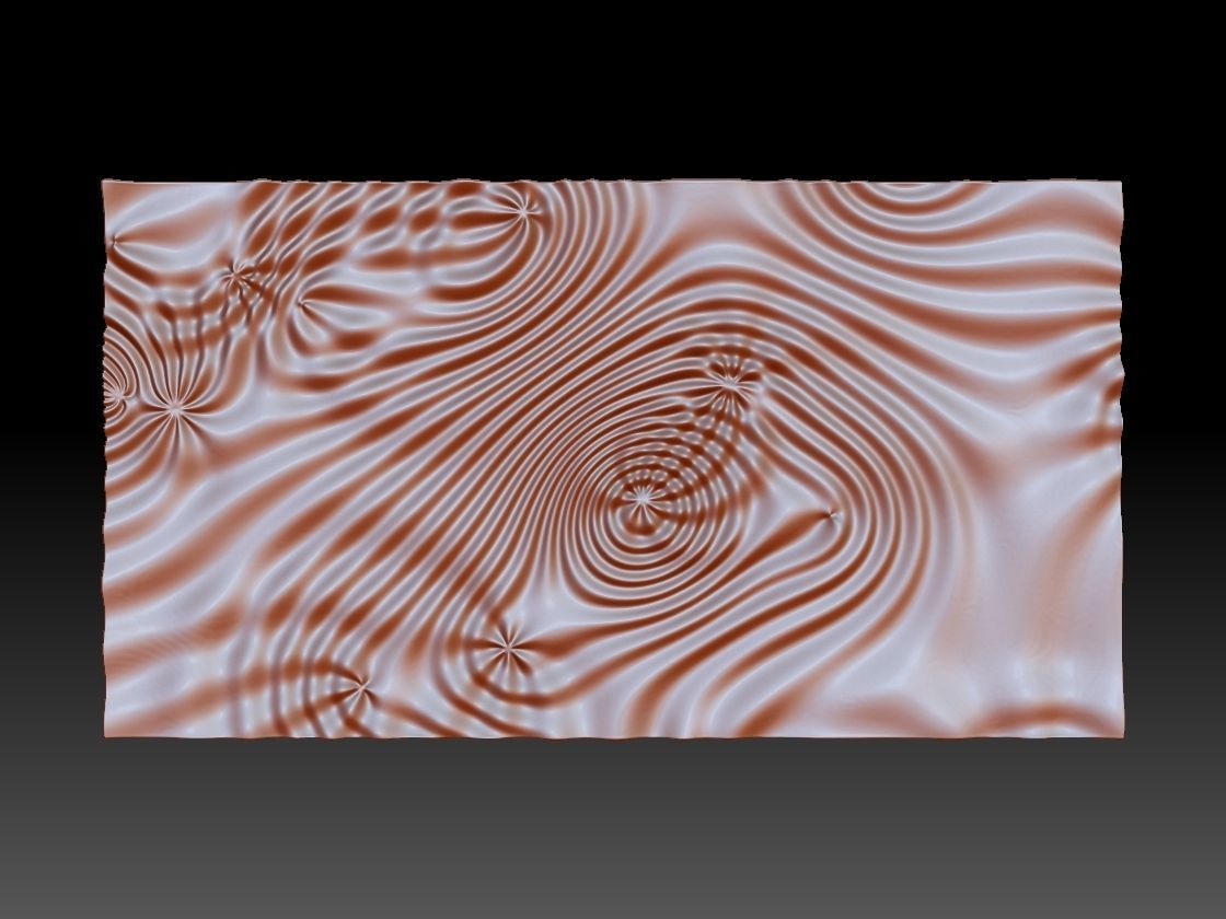 Flow 6371 wavy 3D relief for CNC milling 3D print model_1