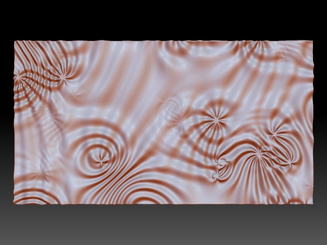 Flow 6373 wavy 3D relief for CNC milling 3D print model_3