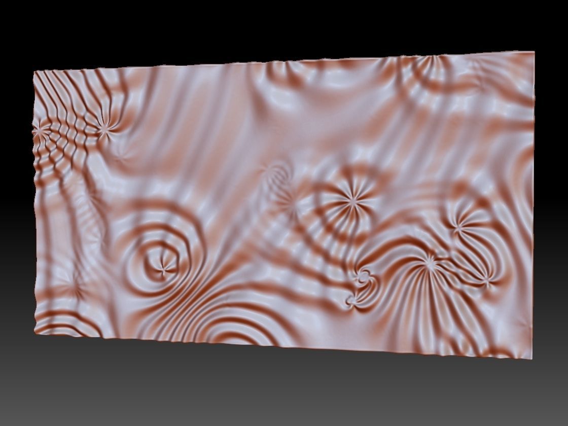 Flow 6373 wavy 3D relief for CNC milling 3D print model_1