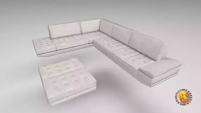 sofa fly Low-poly 3D model
