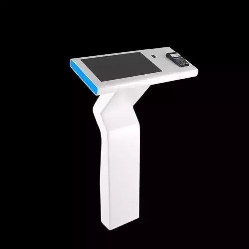 Infokiosk with a screen and payment terminal