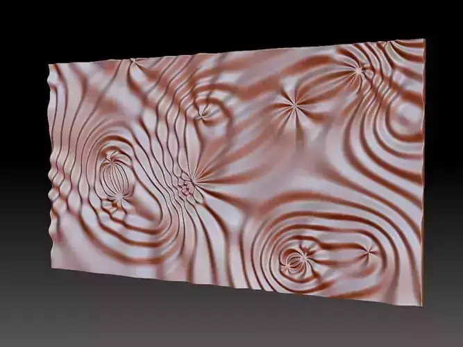 Flow 6376 wavy 3D relief for CNC milling 3D print model