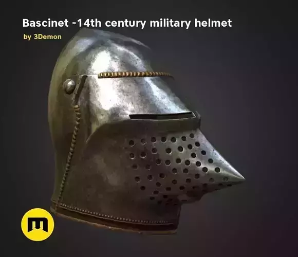 Bascinet -14th century military helmet