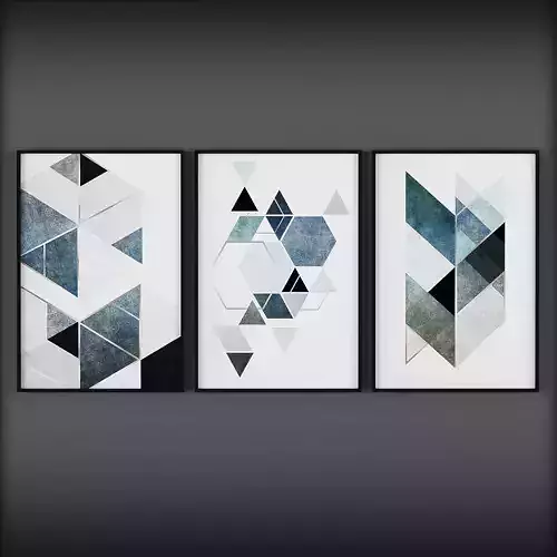Picture Frames Low-poly 3D model