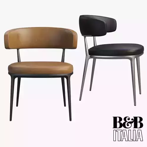B and B Italia Maxalto Caratos chairs 3D model