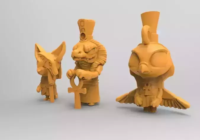 egipcian chibis 3D print model