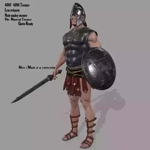 Rome  Worrior  armor Low-poly 3D model