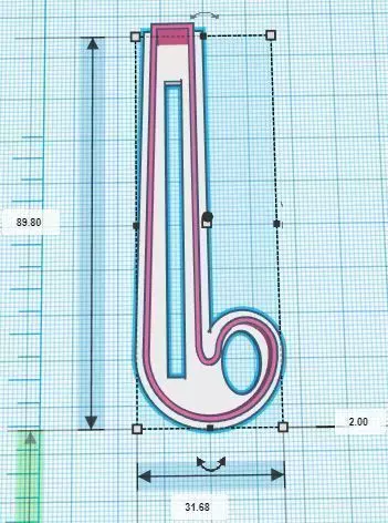 Hockey Stick Cookie Cutter 3D print model