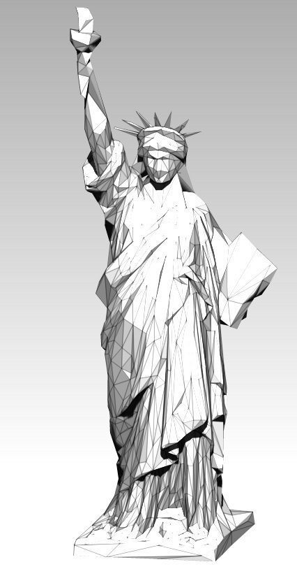 Statue of Liberty Lowpoly Style 3D print model Printable  3D print model_2