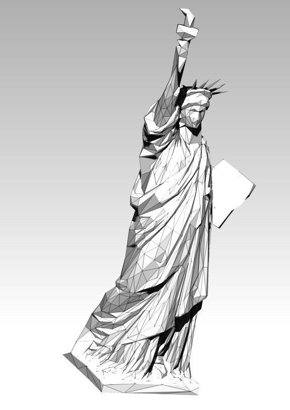 Statue of Liberty Lowpoly Style 3D print model Printable  3D print model_1