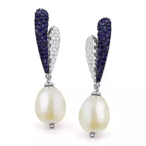 Oval Pearl Earring