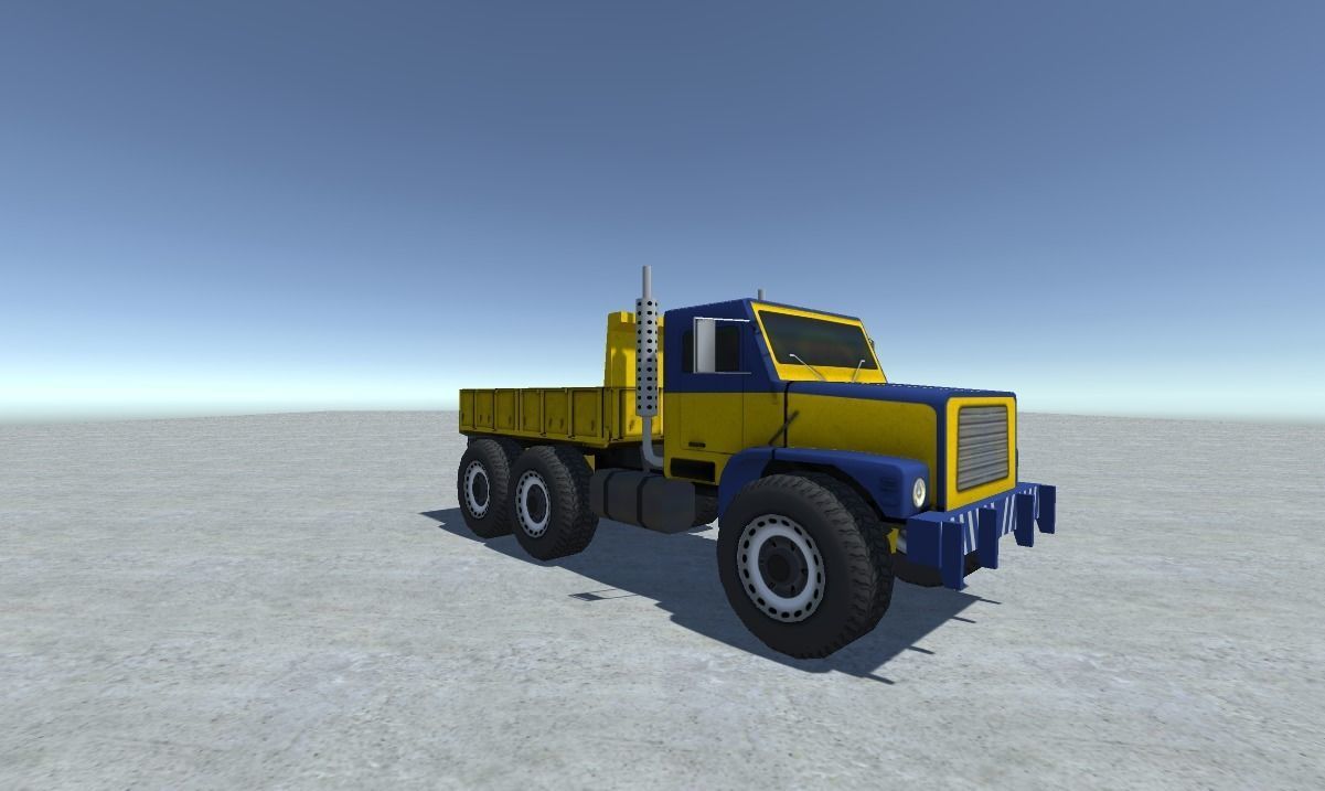 Industrial Truck 2 Low-poly 3D model_3