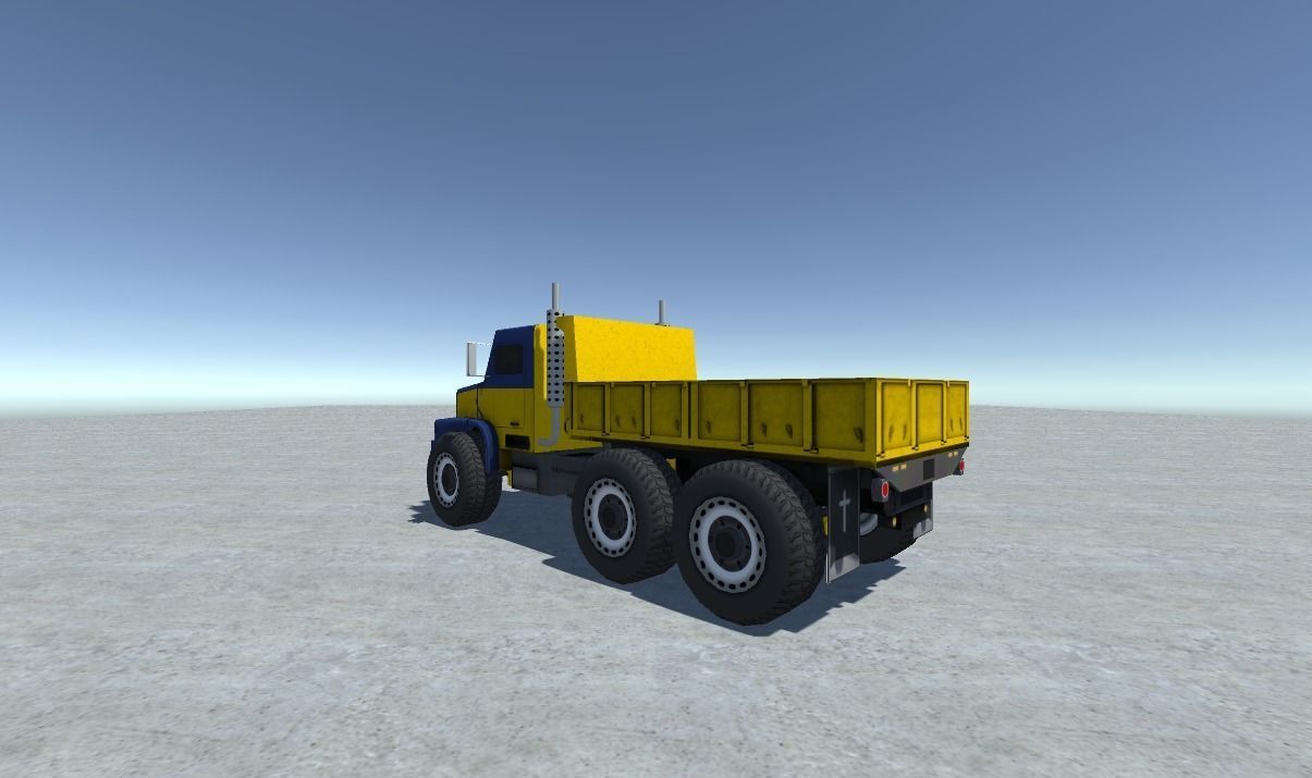 Industrial Truck 2 Low-poly 3D model_5