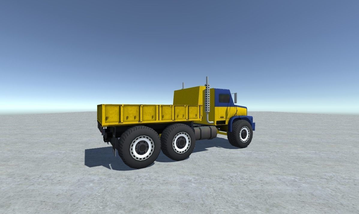 Industrial Truck 2 Low-poly 3D model_4