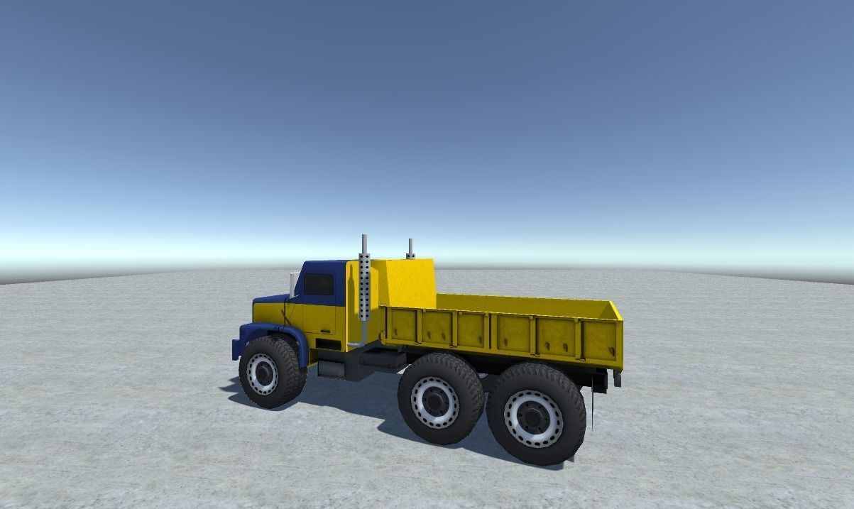 Industrial Truck 2 Low-poly 3D model_1