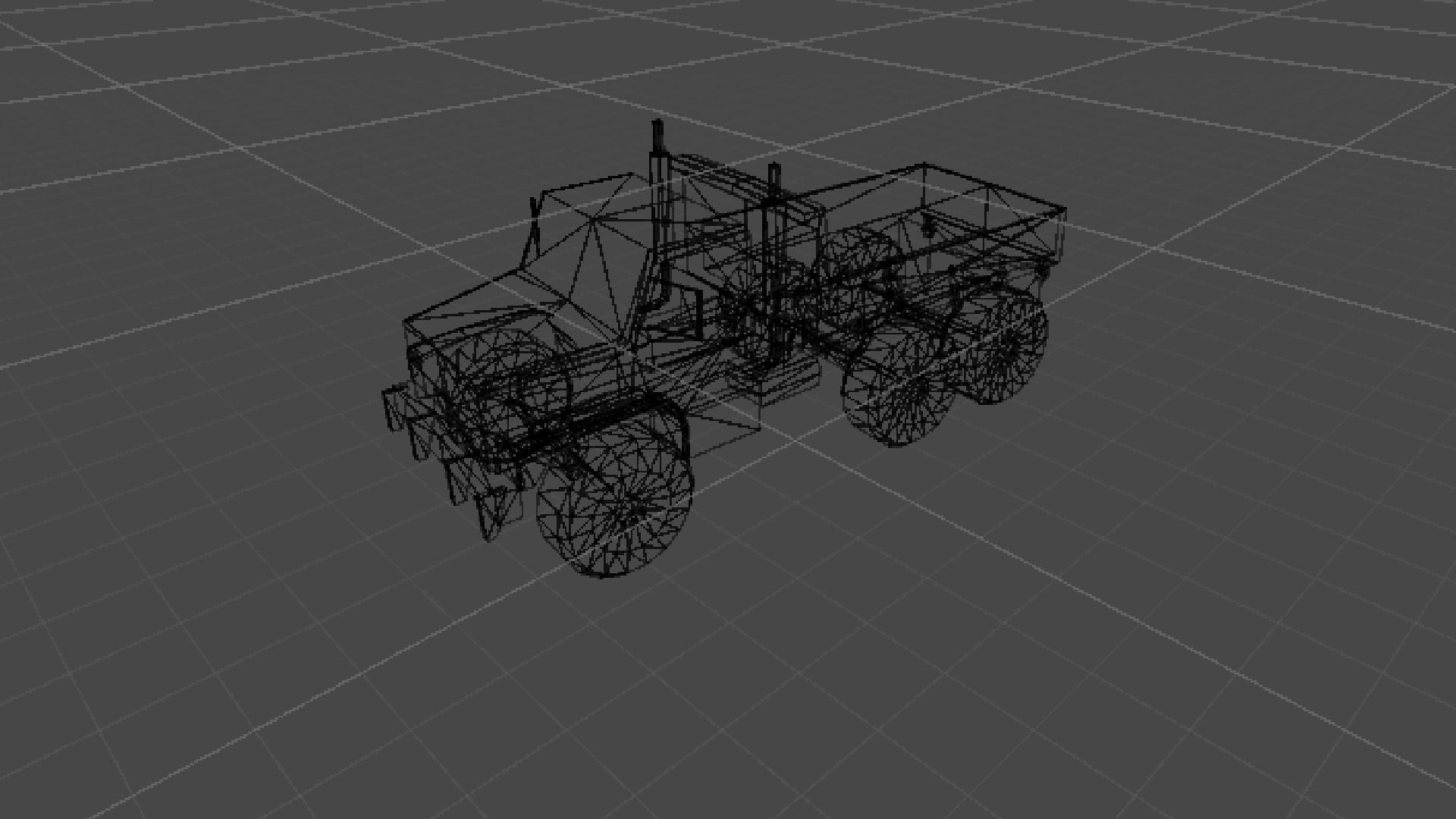 Industrial Truck 2 Low-poly 3D model_6