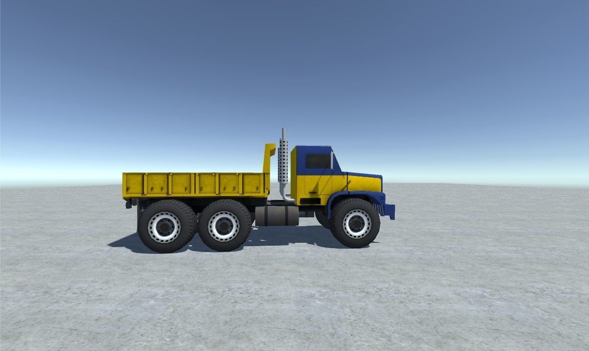 Industrial Truck 2 Low-poly 3D model_2