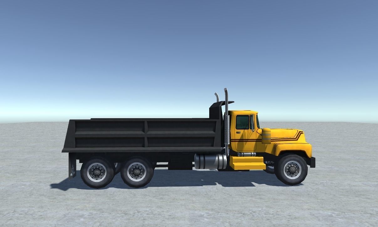 Industrial Truck 4 Low-poly 3D model_2