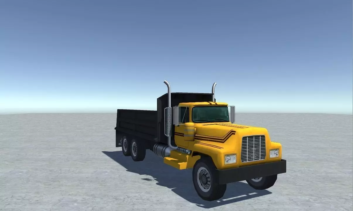 Industrial Truck 4 Low-poly 3D model_0