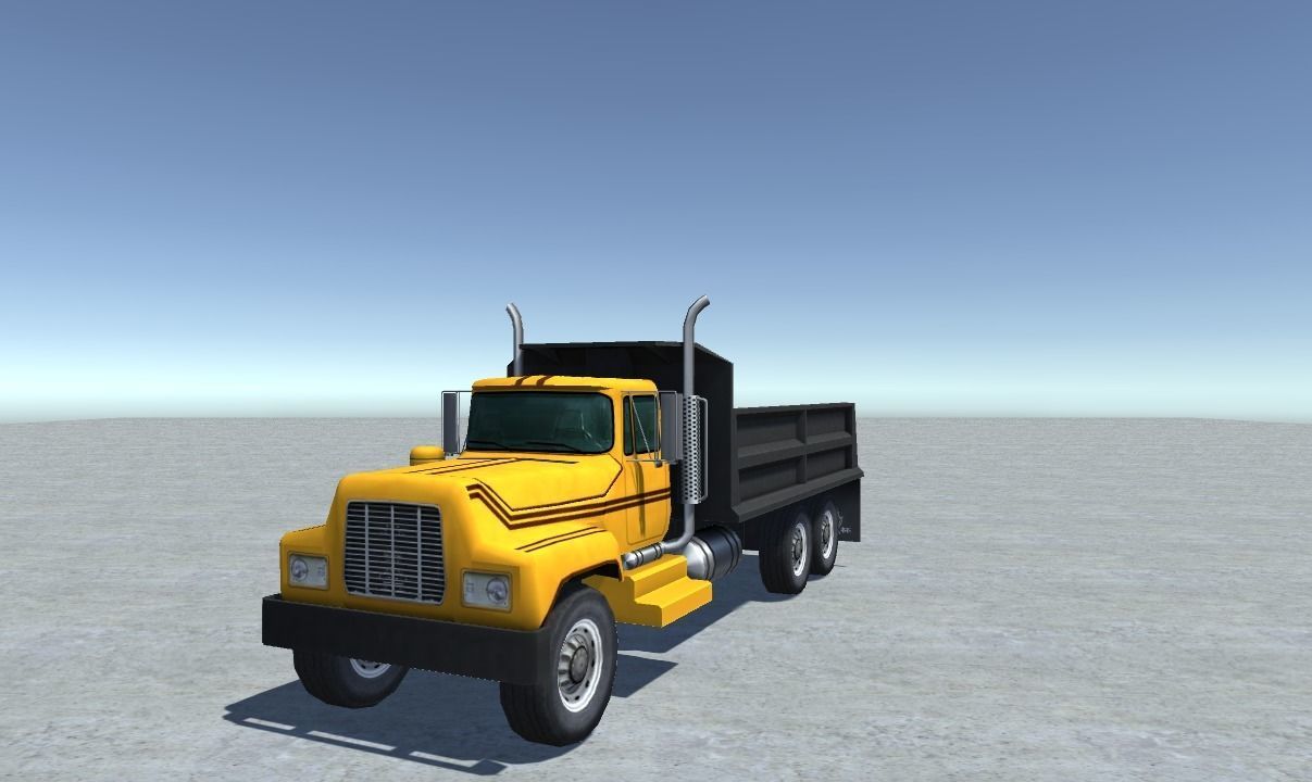 Industrial Truck 4 Low-poly 3D model_1