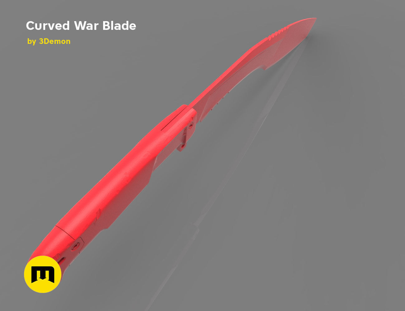 Curved War Blade 3D print model_13
