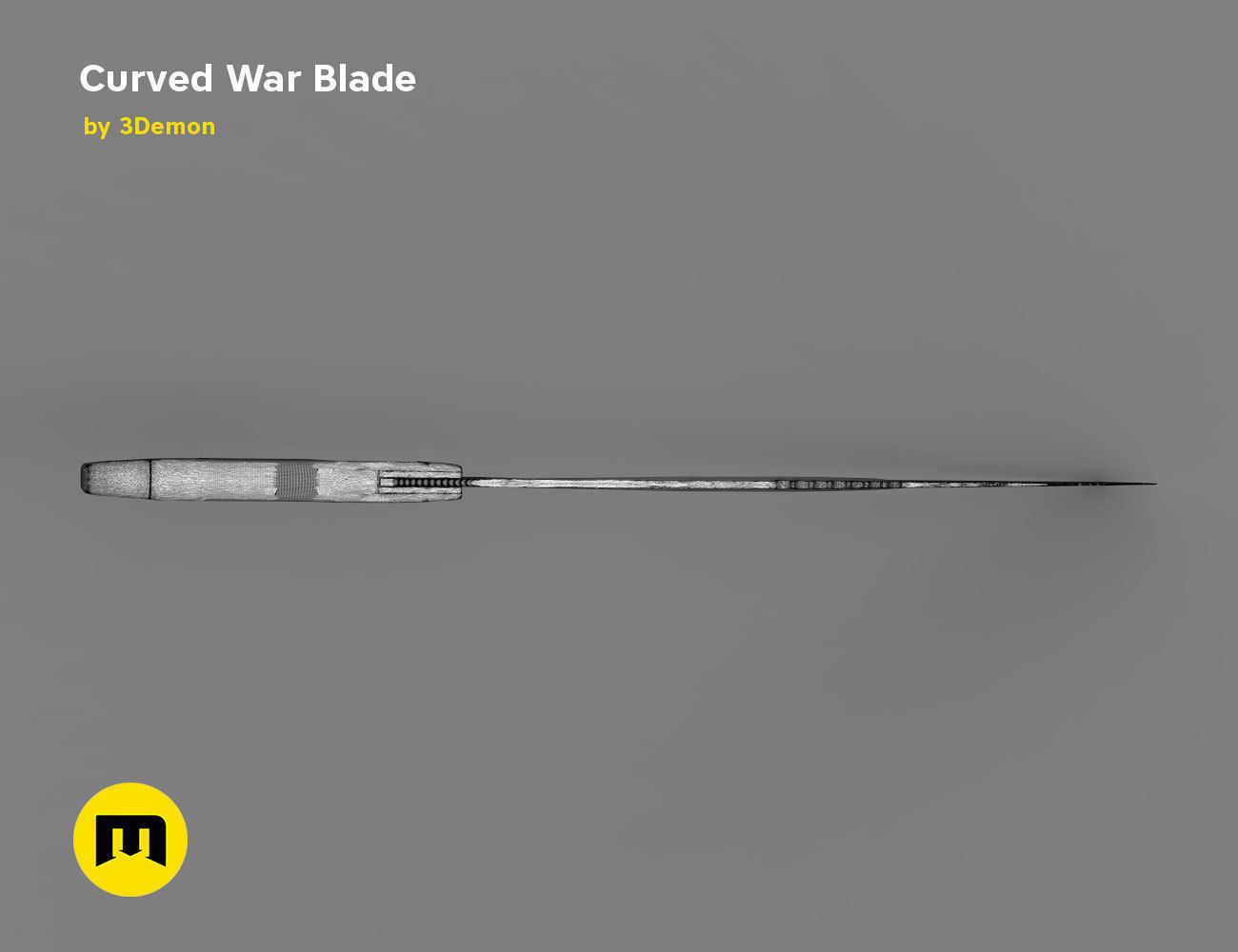 Curved War Blade 3D print model_38