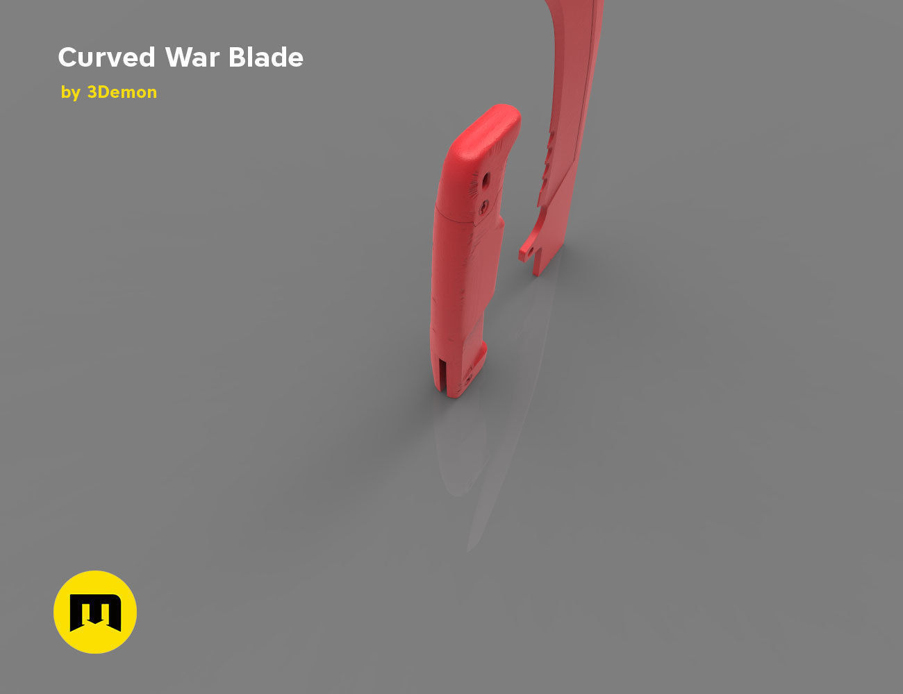 Curved War Blade 3D print model_15