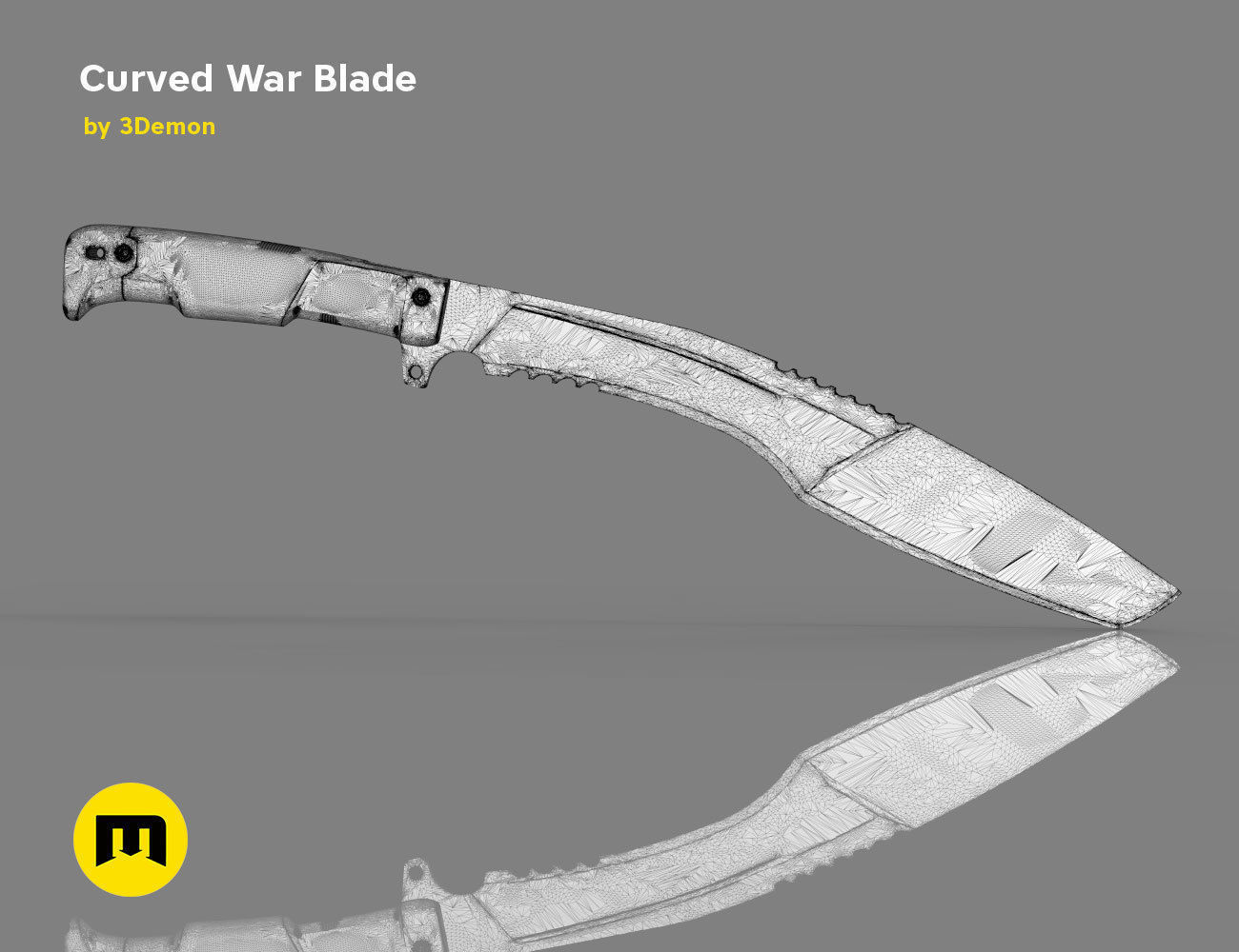 Curved War Blade 3D print model_37