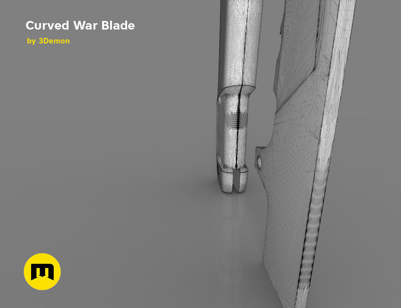 Curved War Blade 3D print model_50