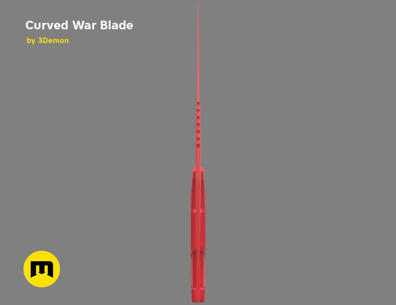 Curved War Blade 3D print model_11