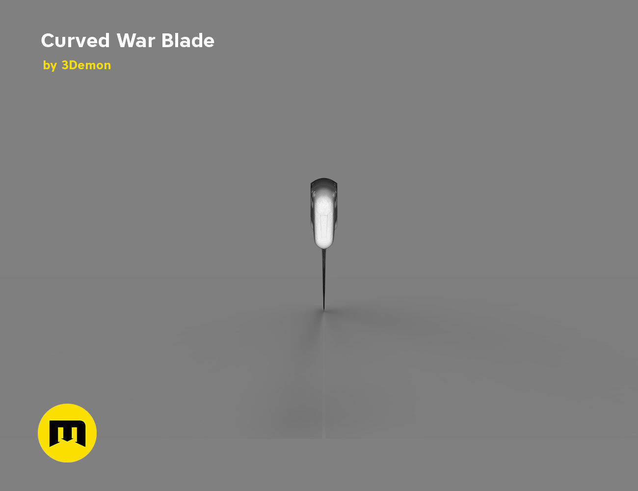 Curved War Blade 3D print model_40