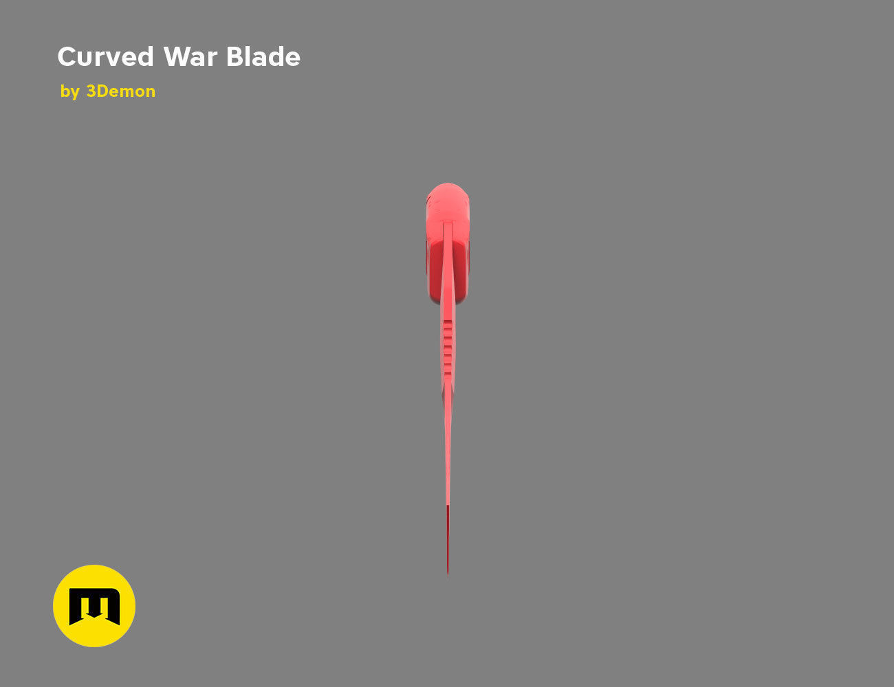 Curved War Blade 3D print model_12