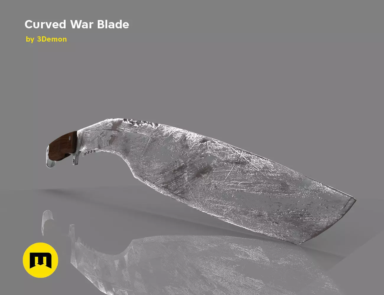 Curved War Blade 3D print model_0